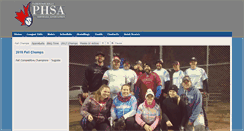 Desktop Screenshot of phsoftball.ca